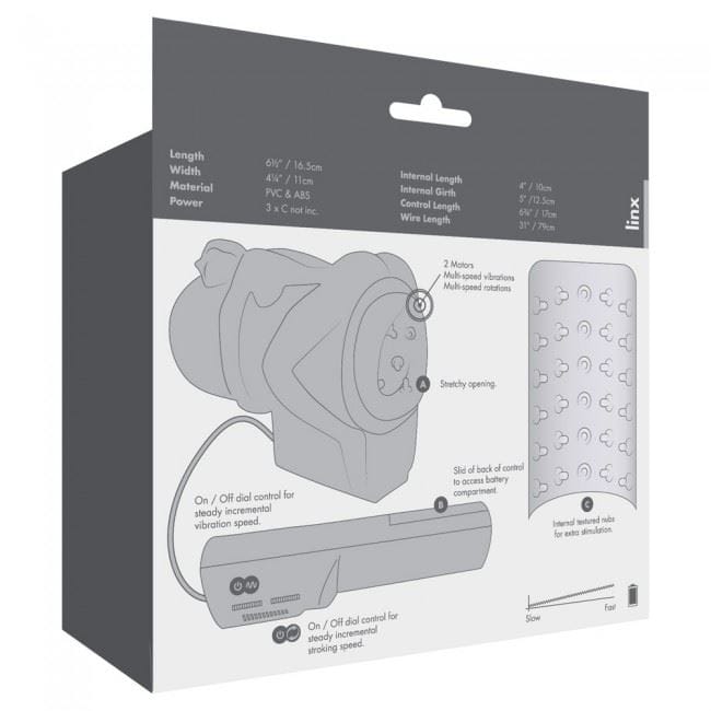 Linx Turbo Stroker Vibrating Masturbator White - Male Masturbator, Vibrating