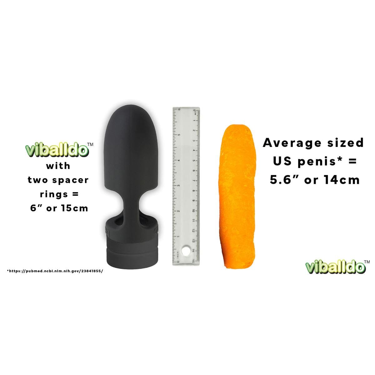 Balldo Cock Rings Balldo Viballdo Black - Vibrating Ball Sex Toy with 10 Program Motor Silicone