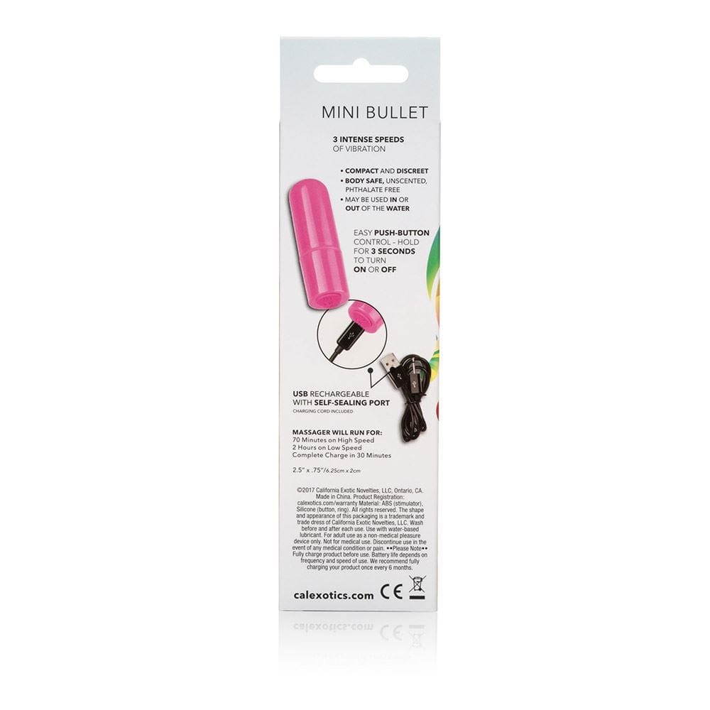 California Exotics Bullets Tiny Teasers Mini Bullet: Powerful 3 Speed Rechargeable Silicone Vibrator