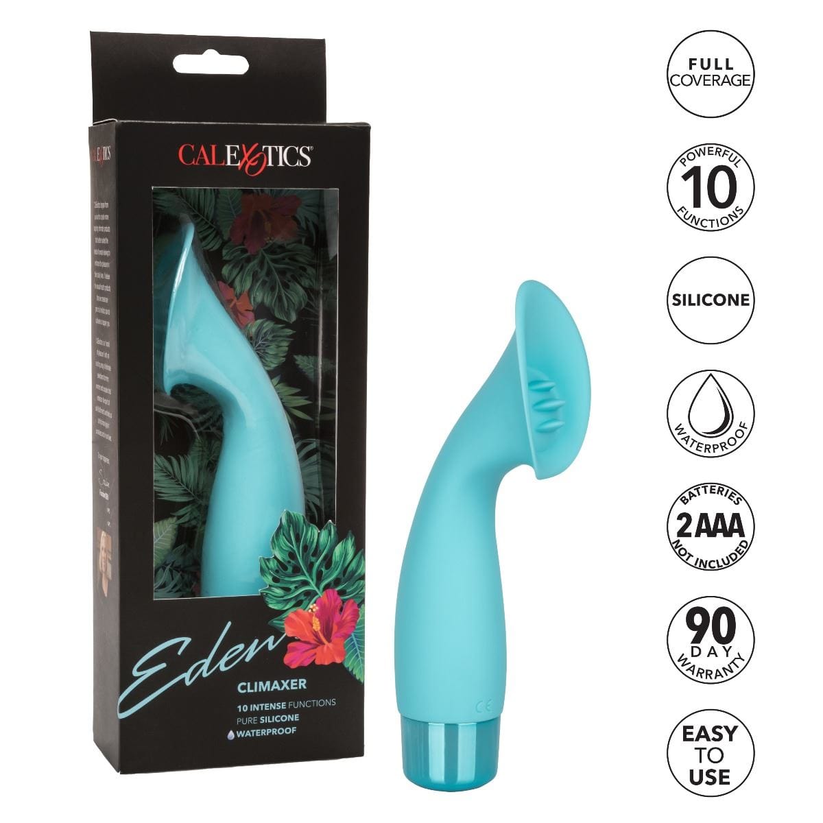 California Exotics Clitoral Vibrators Eden Climaxer 10 Function Clitoral Massager Silicone Waterproof Vibrating