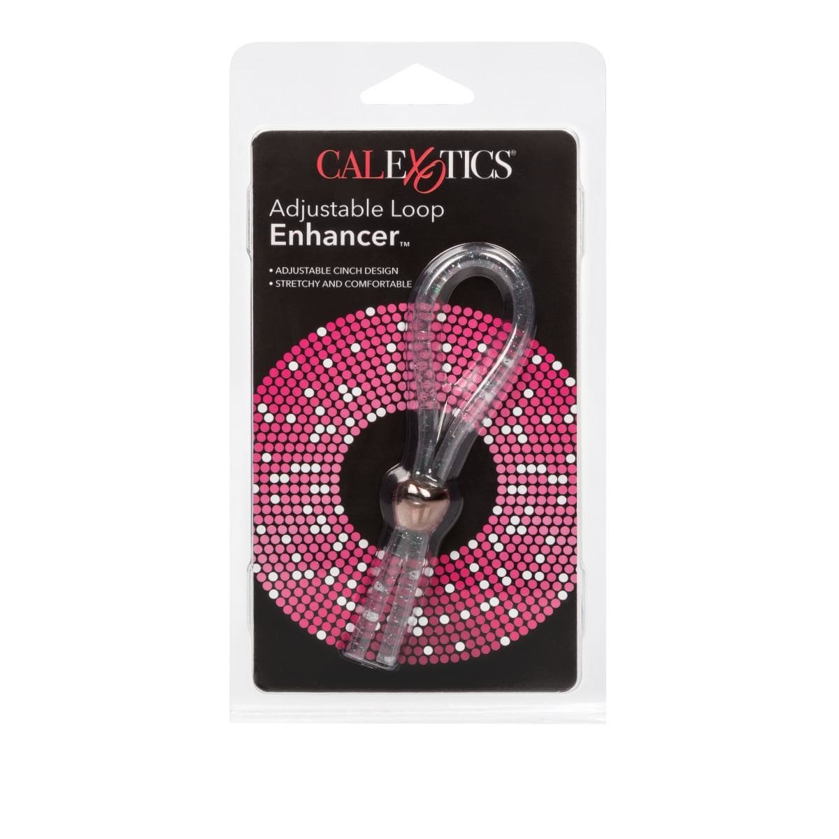 California Exotics Cock Rings CalExotics Adjustable Loop Enhancer - Clear Glitter Ring for Enhanced Pleasure