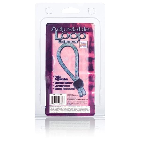 California Exotics Cock Rings CalExotics Adjustable Loop Enhancer - Clear Glitter Ring for Enhanced Pleasure