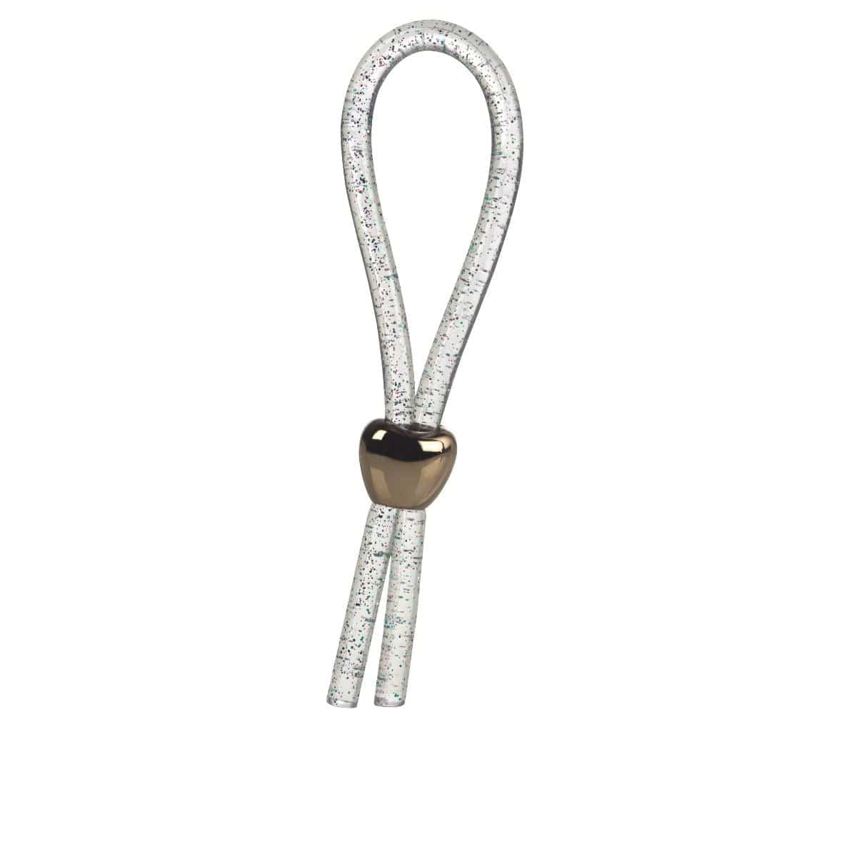 California Exotics Cock Rings CalExotics Adjustable Loop Enhancer - Clear Glitter Ring for Enhanced Pleasure
