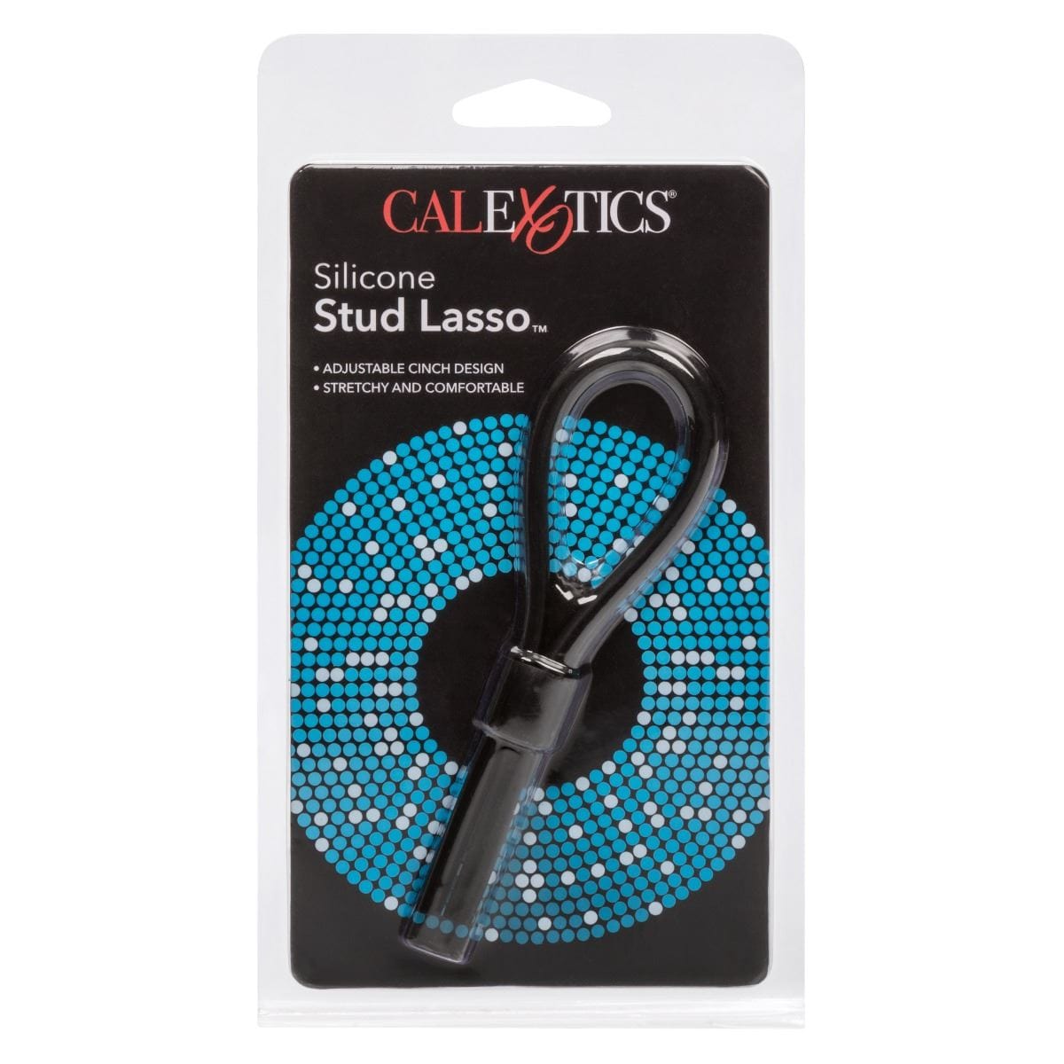 California Exotics Cock Rings CalExotics Silicone Stud Lasso - Adjustable Black Lasso Ring Silicone Adjustable