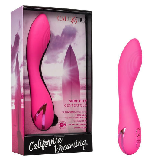 California Exotics G Spot Vibrator Surf City Centerfold Thumping G Spot Vibrator Silicone Waterproof Vibrating