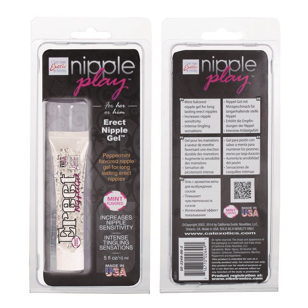 California Exotics Lubricant Erect Nipple Gel – Cooling Peppermint Mint Stimulating Serum