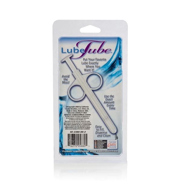 California Exotics Lubricant Lube Tube Applicator Clear - Precision Lubricant Syringe 2?Pack Silicone