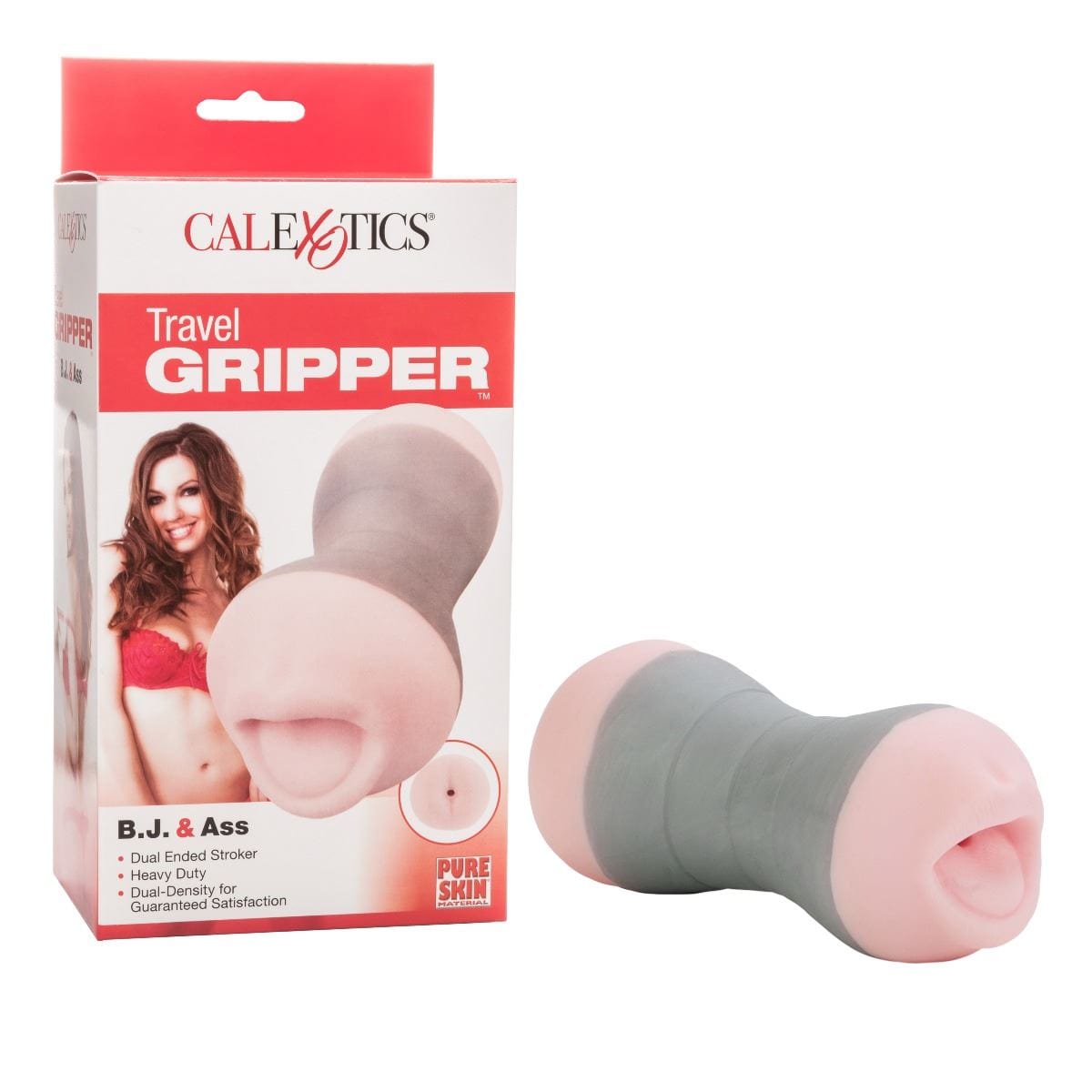 California Exotics Male Masturbators CalExotics Travel Gripper - B.J. & Ass Dual Ended Stroker Discreet Anal