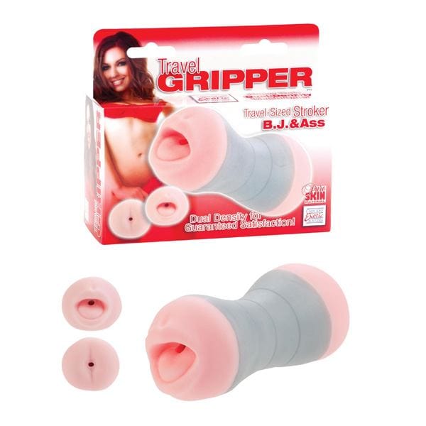California Exotics Male Masturbators CalExotics Travel Gripper - B.J. & Ass Dual Ended Stroker Discreet Anal