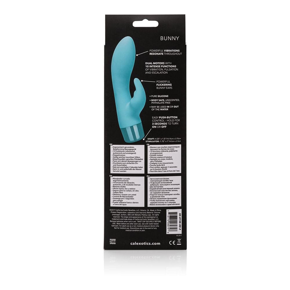 California Exotics Rabbit Vibrators Eden Bunny Silicone Rabbit Vibrator - 10 Functions Silicone Waterproof Vibrating