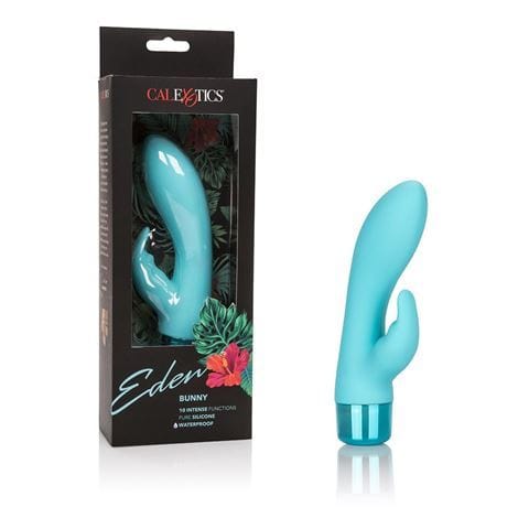 California Exotics Rabbit Vibrators Eden Bunny Silicone Rabbit Vibrator - 10 Functions Silicone Waterproof Vibrating