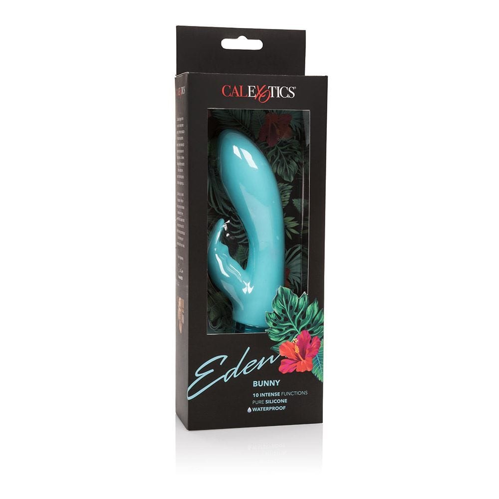 California Exotics Rabbit Vibrators Eden Bunny Silicone Rabbit Vibrator - 10 Functions Silicone Waterproof Vibrating