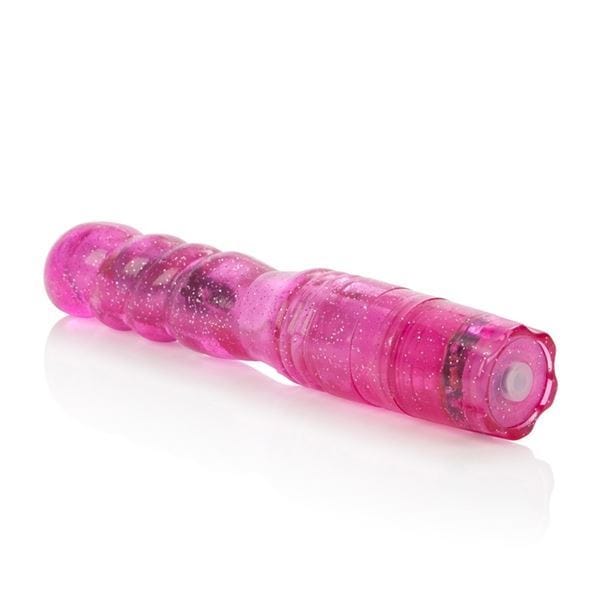 California Exotics Realistic Vibrators CalExotics Sparkle Softees Swirl: Waterproof Soft Swirled Vibrator with Multi-Speed Vibrations