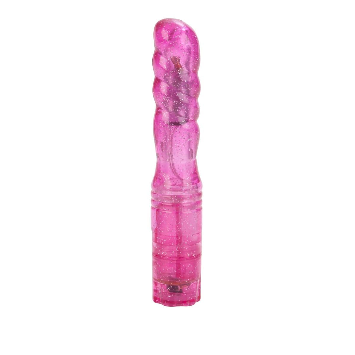 California Exotics Realistic Vibrators CalExotics Sparkle Softees Swirl: Waterproof Soft Swirled Vibrator with Multi-Speed Vibrations