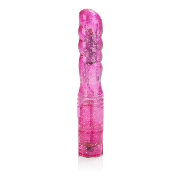 California Exotics Realistic Vibrators CalExotics Sparkle Softees Swirl: Waterproof Soft Swirled Vibrator with Multi-Speed Vibrations