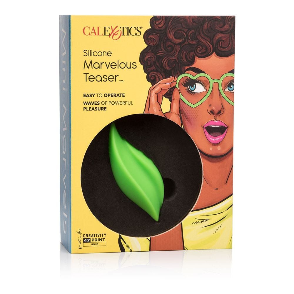 California Exotics Realistic Vibrators Mini Marvels Marvelous Teaser: 10 Function Silicone Leaf Massager