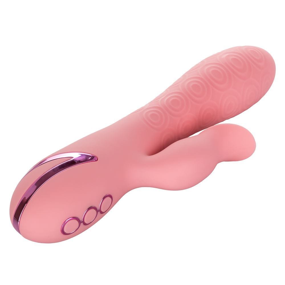 California Exotics Realistic Vibrators Pasadena Player Rotating Vibrator with Flickering Teaser: Waterproof Silicone Dual-Stimulation Vibe