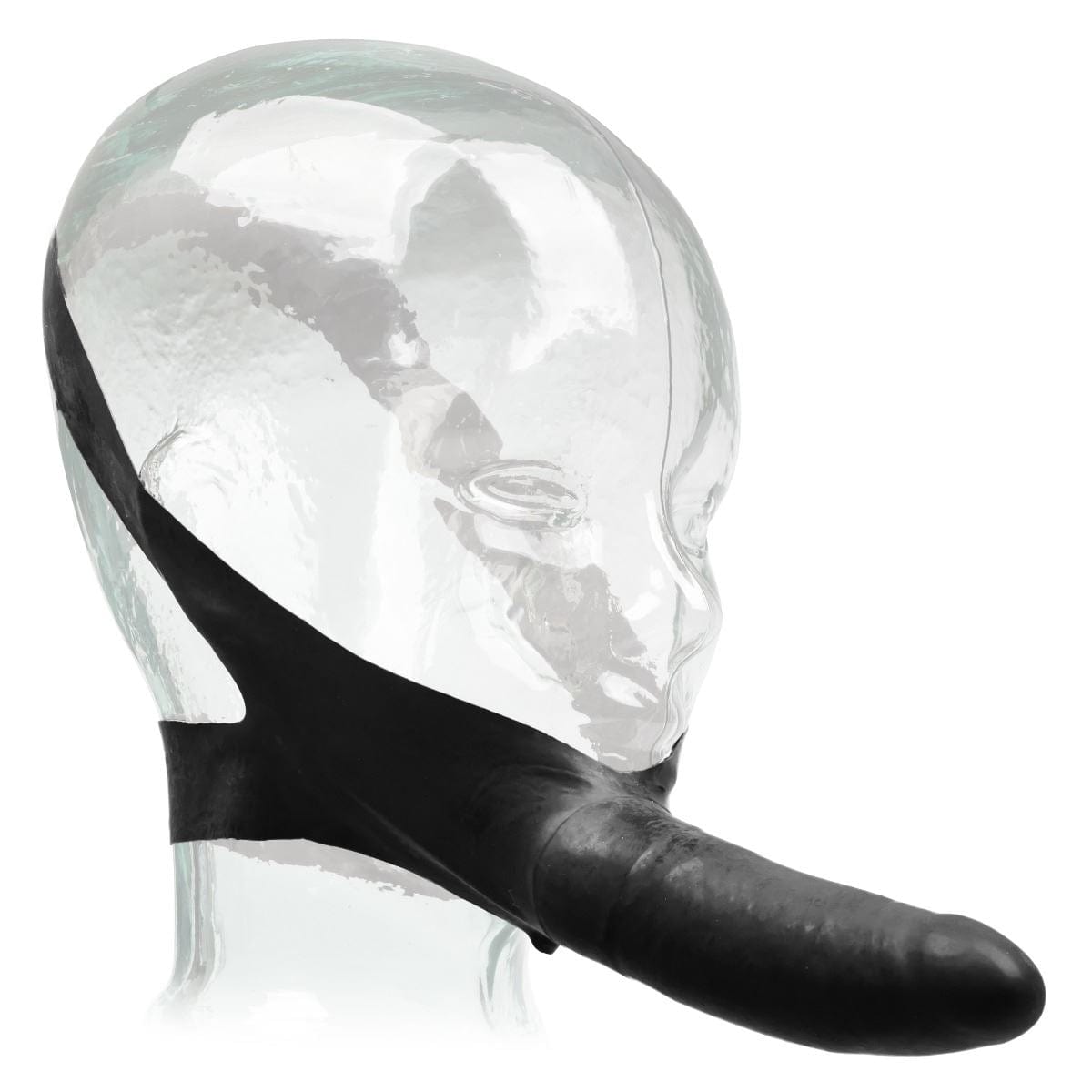 California Exotics Strap On Dildo & Harness Chin Strap Dildo Latex – The Accommodator (5″ Black)