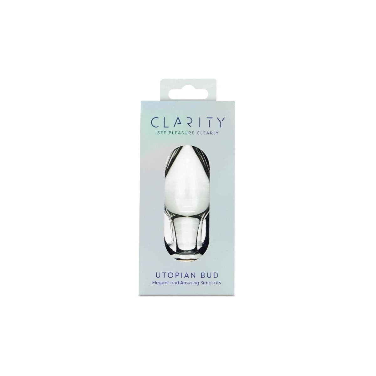 Clarity Butt Plugs Clarity Utopian Bud Glass Butt Plug: 3.5 Inch Beginner-Friendly Anal Pleasure