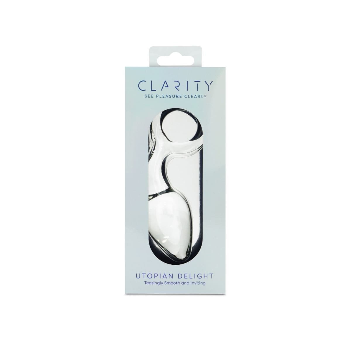 Clarity Butt Plugs Clarity Utopian Delight Glass Butt Plug: 3.5" Compact Elegance with App Control