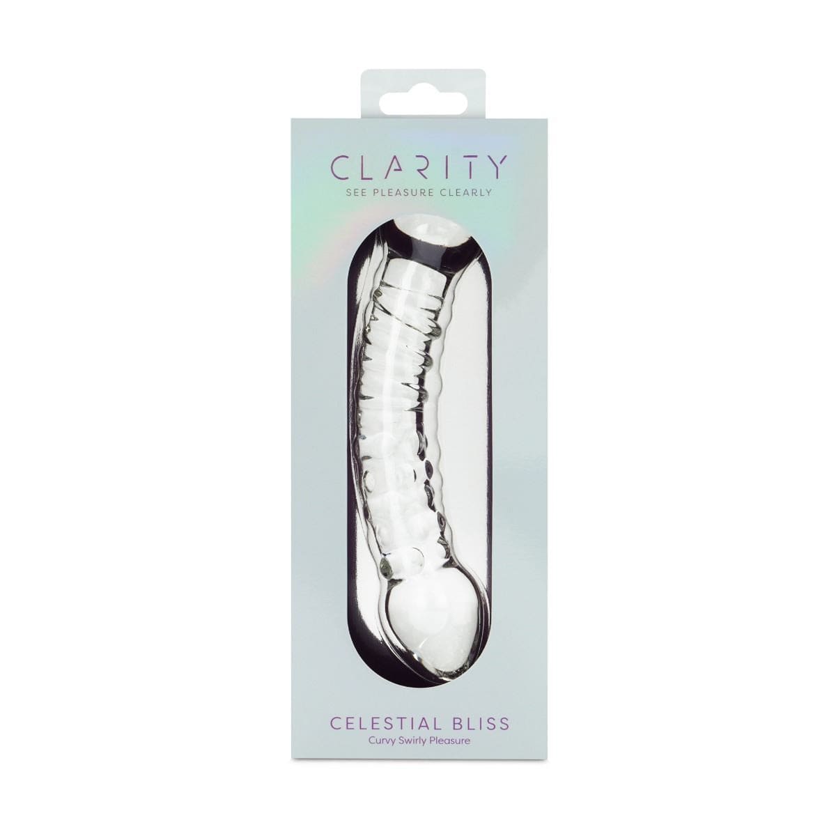 Clarity Realistic Dildos Clarity Celestial Bliss Glass Dildo: Double Bulb Temperature Play Wand