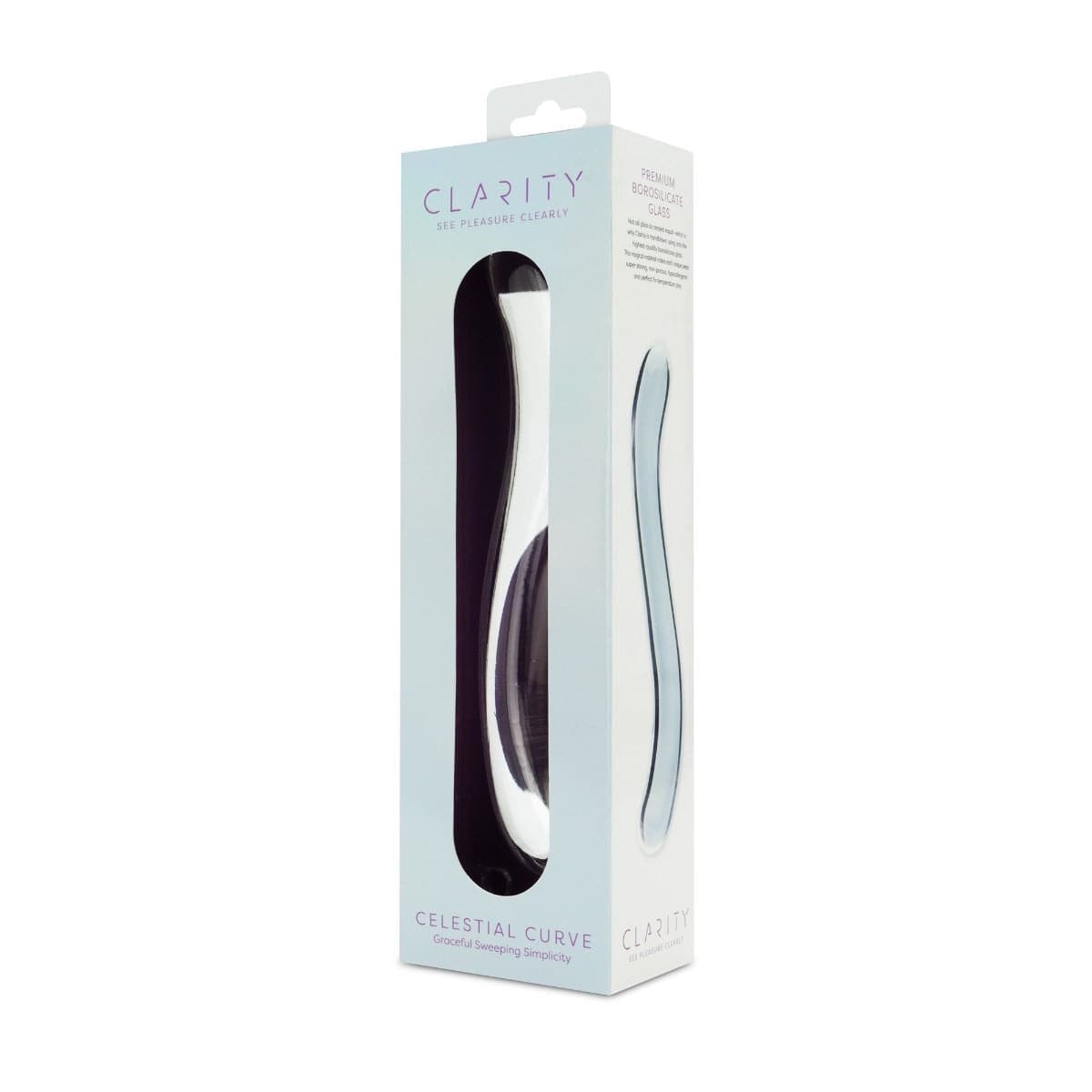 Clarity Realistic Dildos Clarity Celestial Curve Glass Dildo - Double Ended & Curved Couples