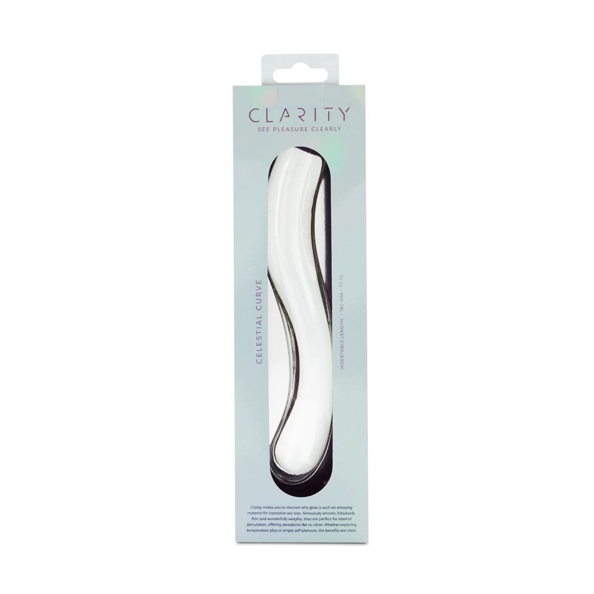 Clarity Realistic Dildos Clarity Celestial Curve Glass Dildo - Double Ended & Curved Couples