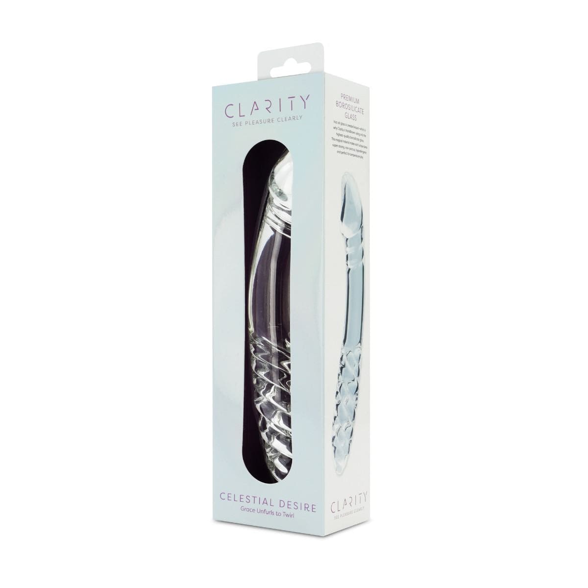 Clarity Realistic Dildos Clarity Celestial Desire Double Ended Glass Dildo: 7.4 Inch Deep Pleasure for Versatile Play