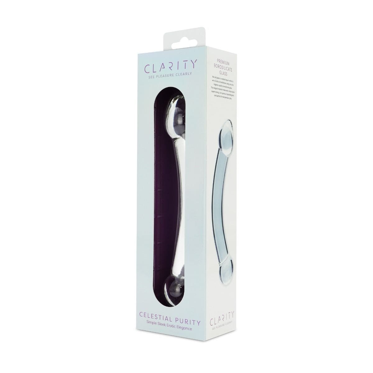 Clarity Realistic Dildos Clarity Celestial Purity Double Ended Glass Dildo: 6.6" Couples Pleasure