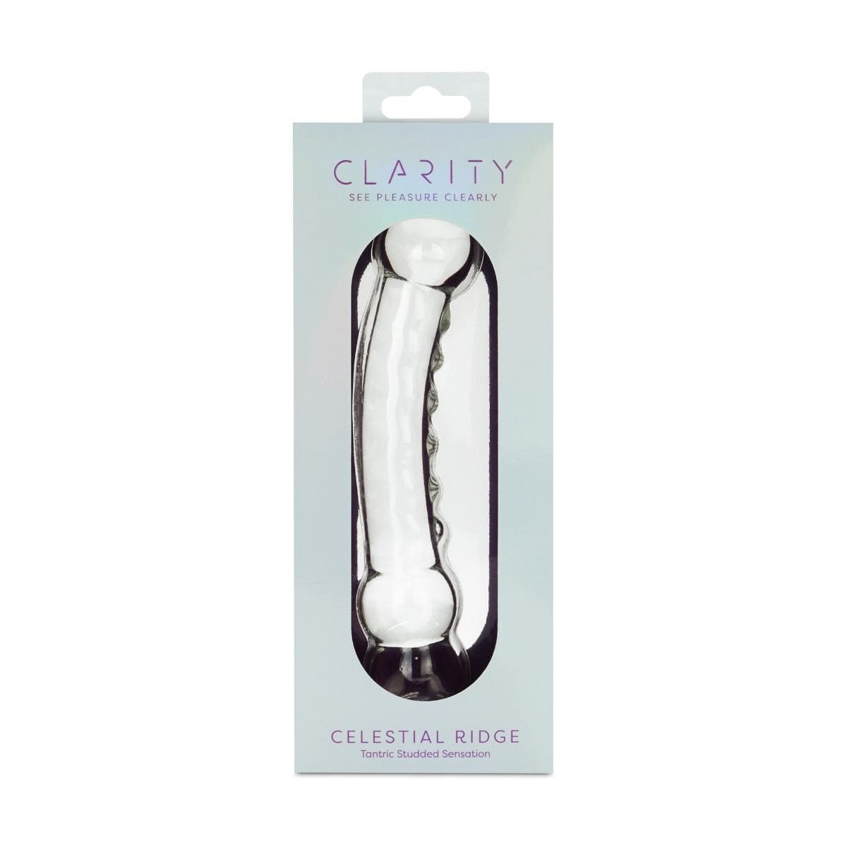 Clarity Realistic Dildos Clarity Celestial Ridge Textured Glass Dildo: 6.4 Inch for Bold Pleasures