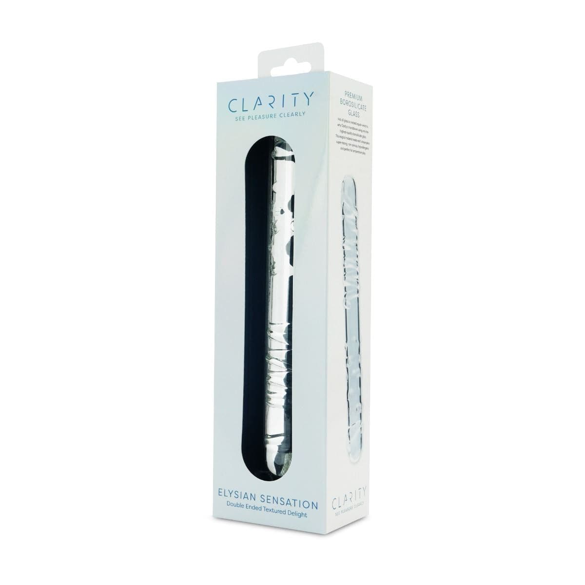 Clarity Realistic Dildos Clarity Elysian Sensation 7.1-Inch Double-Ended Glass Dildo for Refined Pleasure