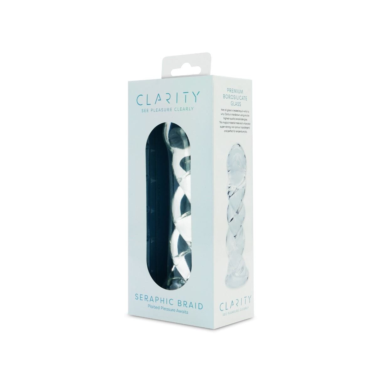 Clarity Realistic Dildos Clarity Seraphic Braid Spiral Glass Dildo: 5.7 Inch Textured Sensation for Couples
