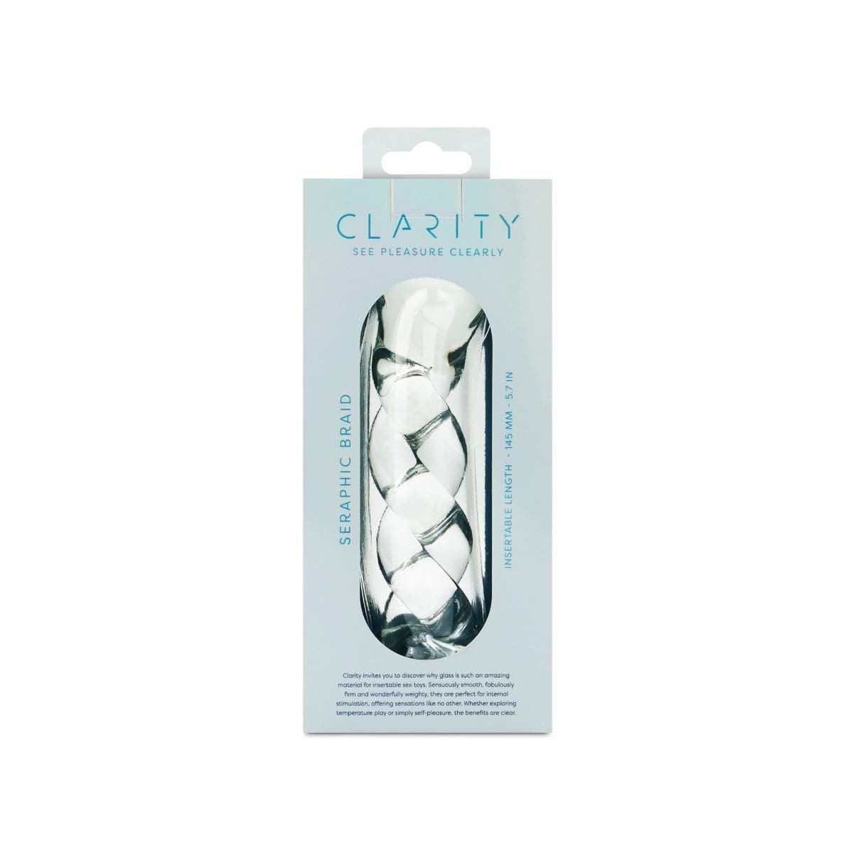 Clarity Realistic Dildos Clarity Seraphic Braid Spiral Glass Dildo: 5.7 Inch Textured Sensation for Couples
