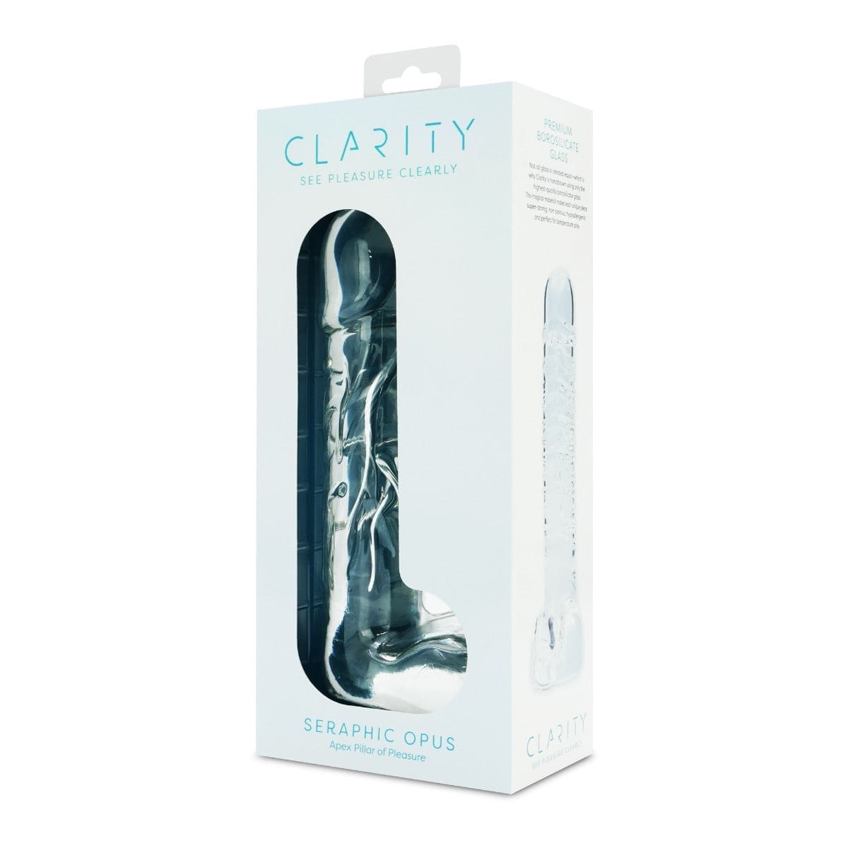 Clarity Realistic Dildos Clarity Seraphic Opus Sculpted Glass Dildo - 7.2" Weighty Artistry