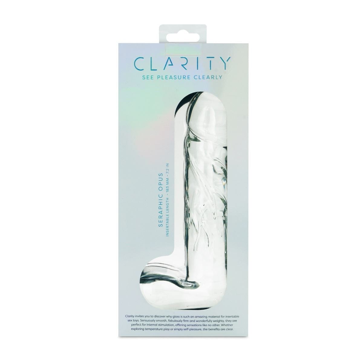 Clarity Realistic Dildos Clarity Seraphic Opus Sculpted Glass Dildo - 7.2" Weighty Artistry
