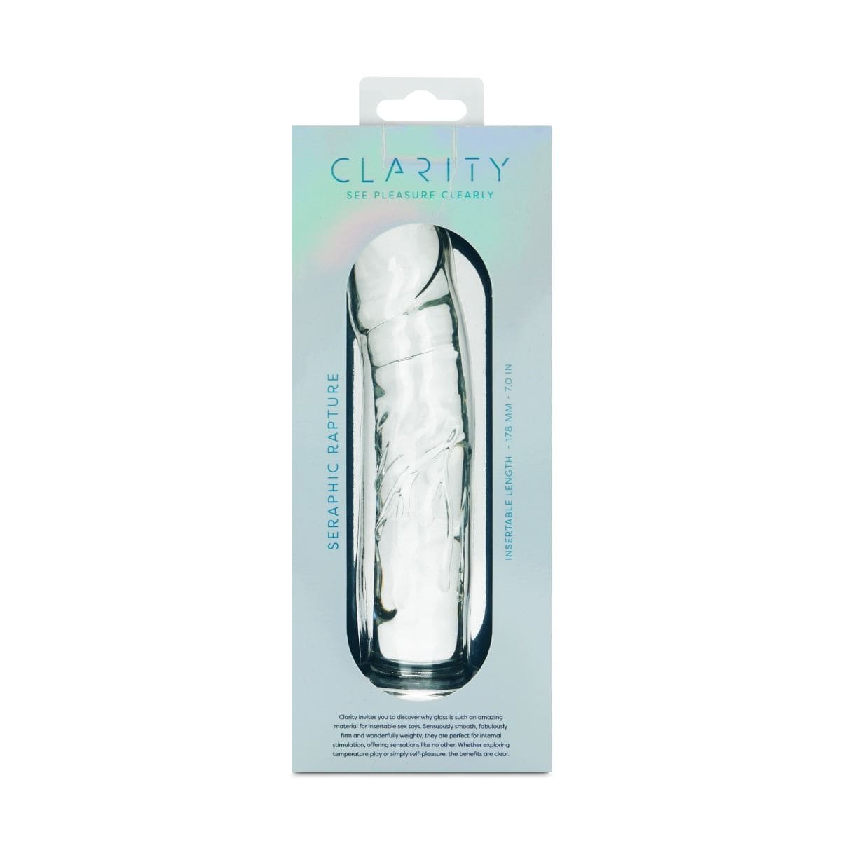 Clarity Realistic Dildos Clarity Seraphic Rapture Sculpted Glass Dildo - 7" Contoured Pleasure