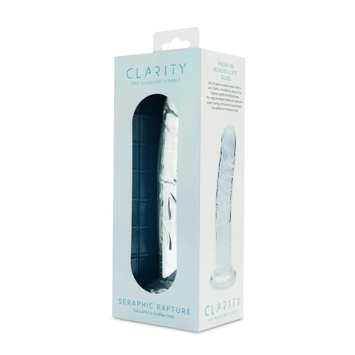 Clarity Realistic Dildos Clarity Seraphic Rapture Sculpted Glass Dildo - 7" Contoured Pleasure