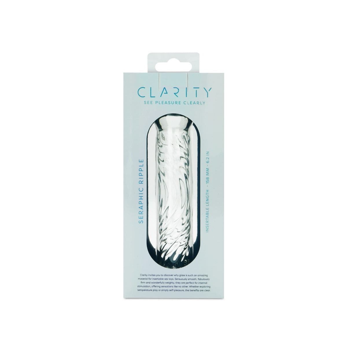 Clarity Realistic Dildos Clarity Seraphic Ripple Textured Glass Dildo: 6.2" Wave Ridges for Ultimate Sensation