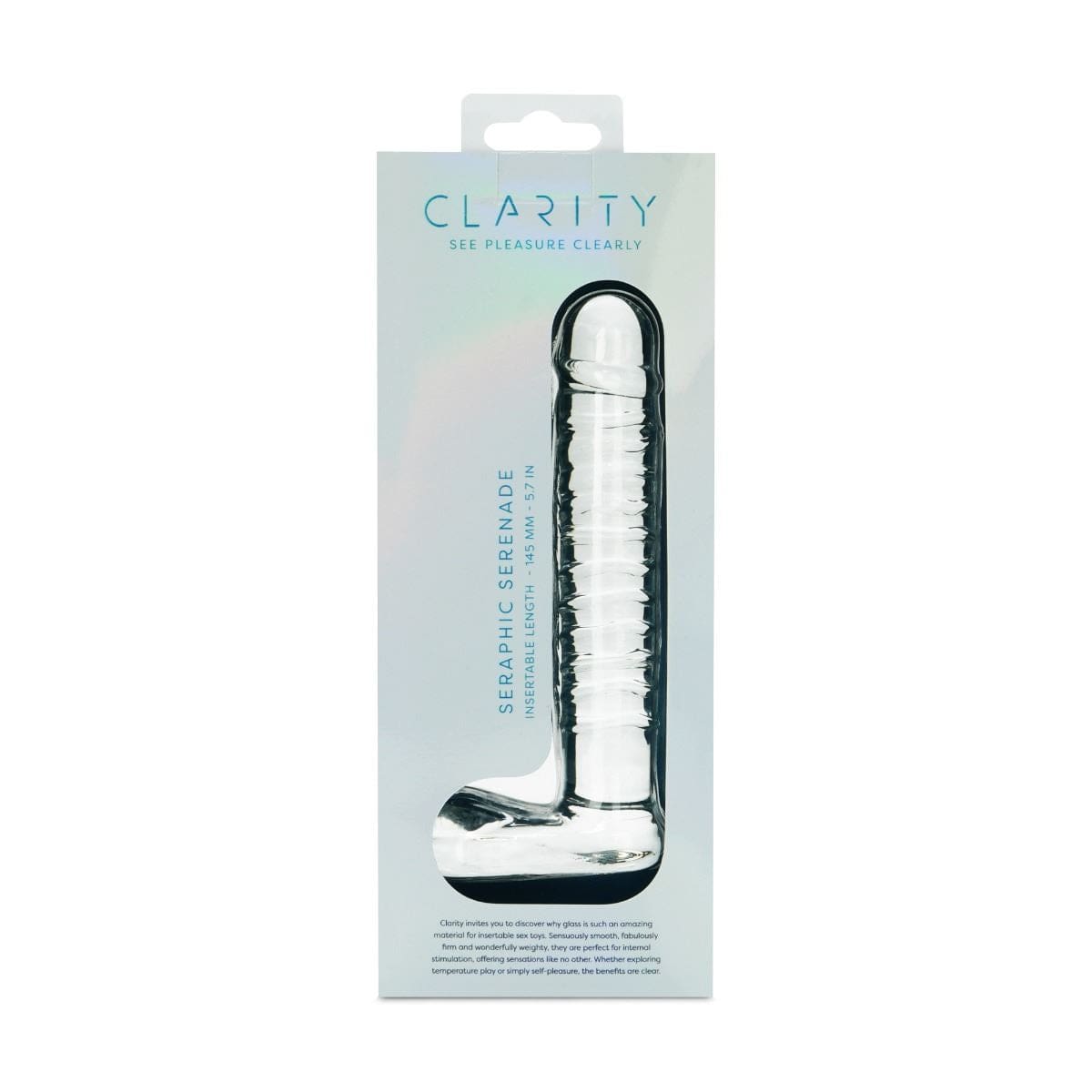 Clarity Realistic Dildos Clarity Seraphic Serenade 5.7 Inch Hand-Blown Glass Dildo for Gentle Stimulation
