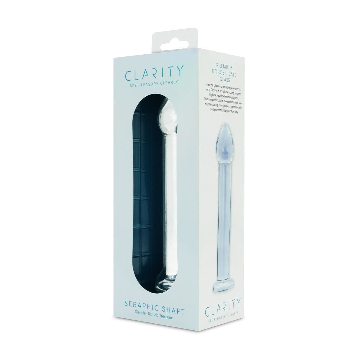 Clarity Realistic Dildos Clarity Seraphic Shaft Glass Dildo: Sleek Straight 157mm