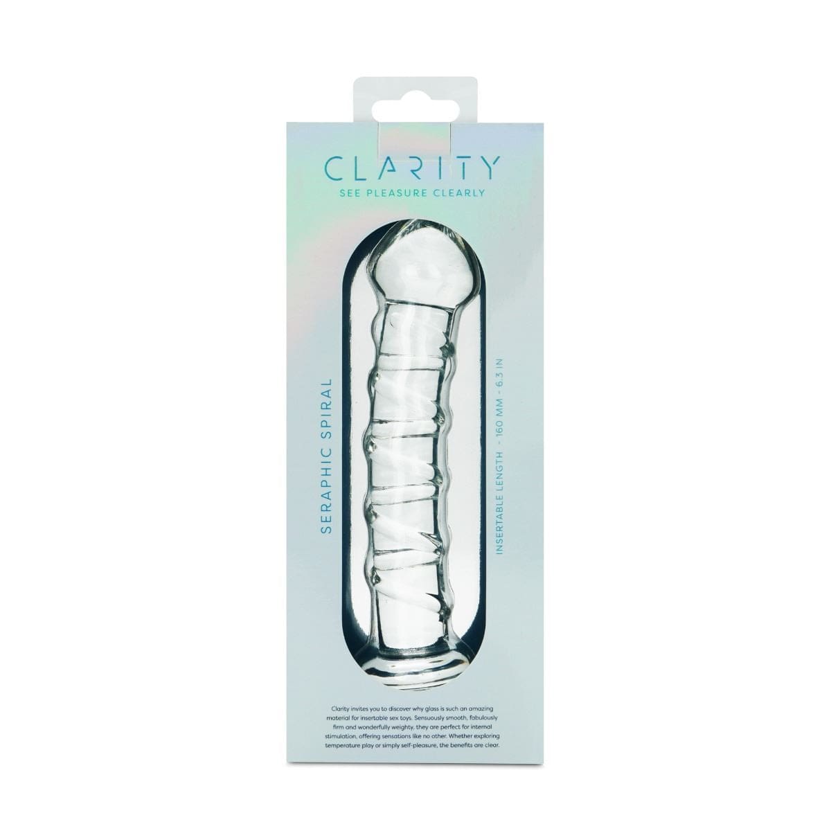 Clarity Realistic Dildos Clarity Seraphic Spiral Glass Dildo: 160mm Textured Spiral for Sensational Pleasure