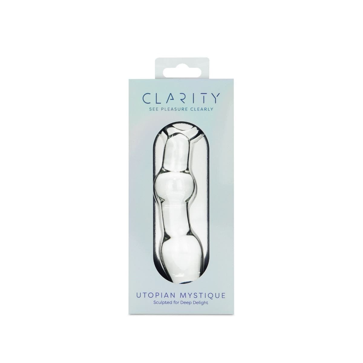 Clarity Realistic Dildos Clarity Utopian Mystique Ribbed Glass Anal Dildo - 5.2" Anal