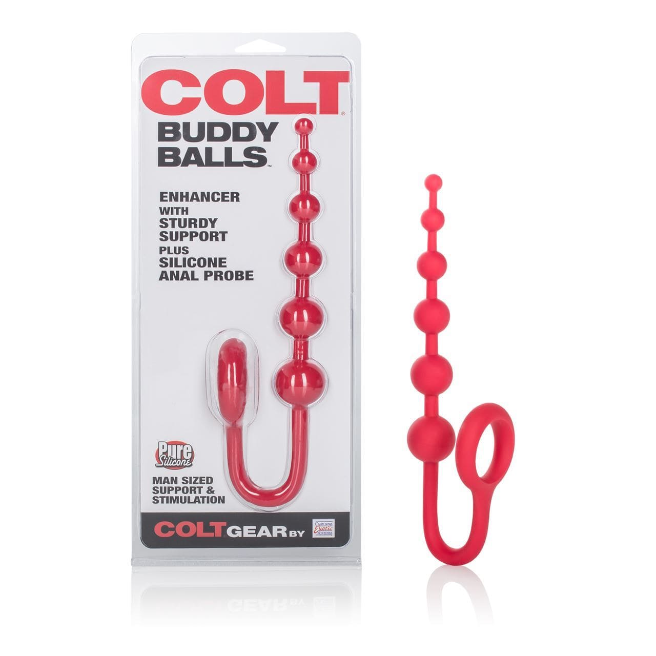COLT Anal Beads COLT Buddy Anal Balls: Graduated Silicone Beads with Enhancer Ring