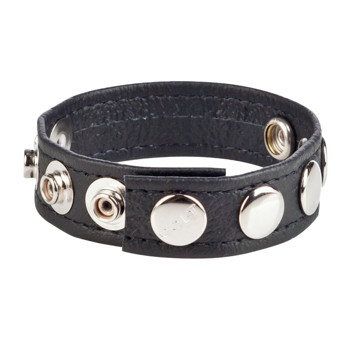 COLT Cock Rings COLT Adjust 5 Snap Leather Cock Ring - Adjustable Leather Support