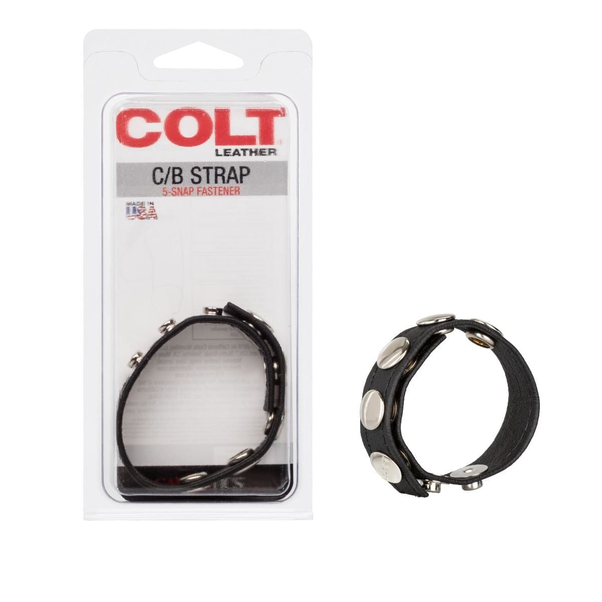 COLT Cock Rings COLT Adjust 5 Snap Leather Cock Ring - Adjustable Leather Support