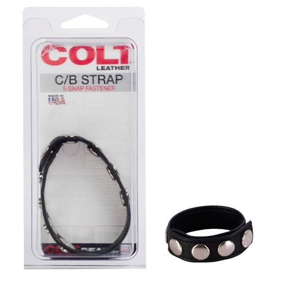COLT Cock Rings COLT Adjust 5 Snap Leather Cock Ring - Adjustable Leather Support