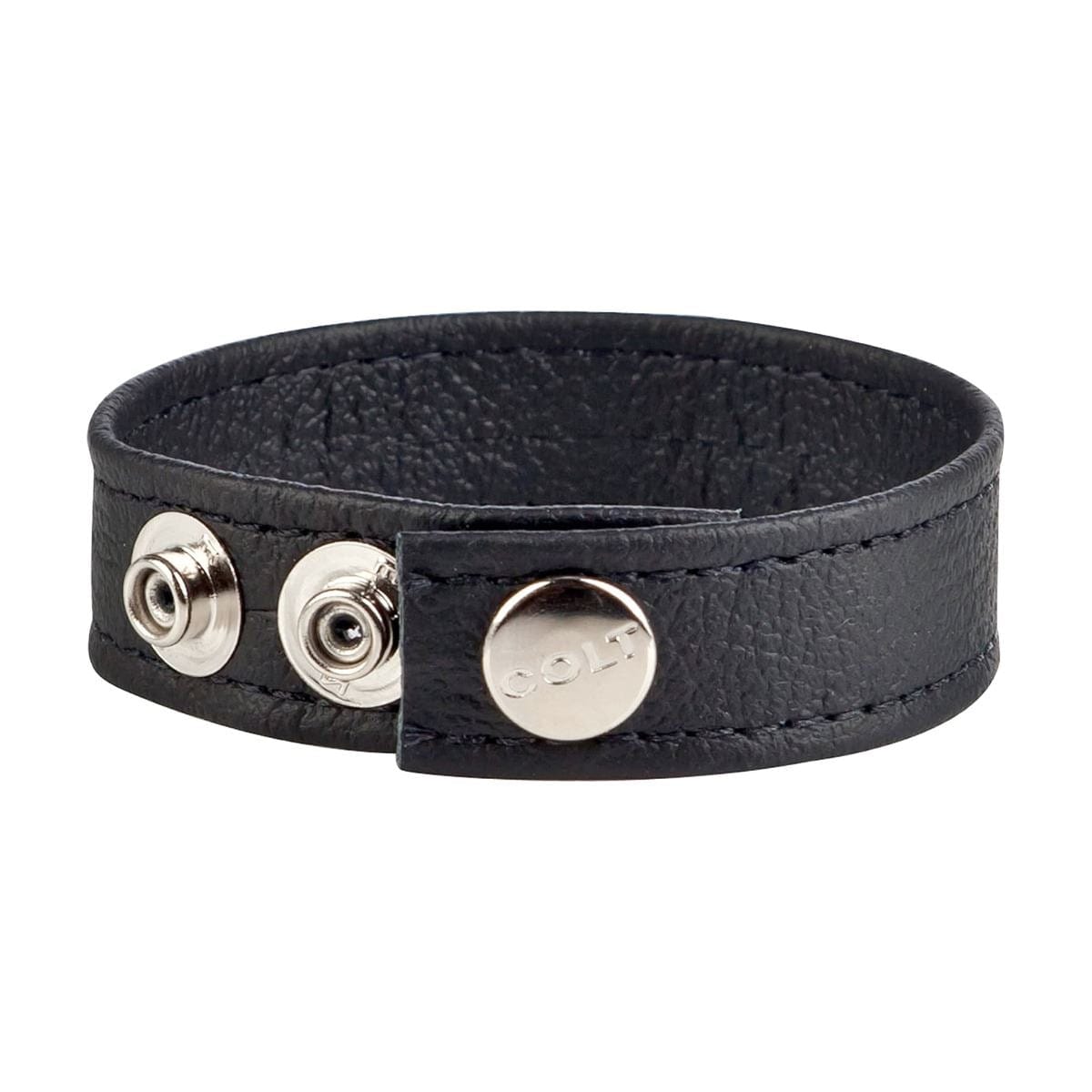 COLT Cock Rings COLT Adjustable 3 Snap Leather Strap: Classic Leather Cock Ring for Enhanced Erection Support