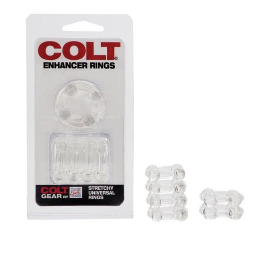 COLT Cock Rings COLT Enhancer Rings Clear - Stretchy Erection Enhancers Couples