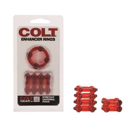 COLT Cock Rings COLT Enhancer Rings Red - Soft Stretchy Dual C Rings