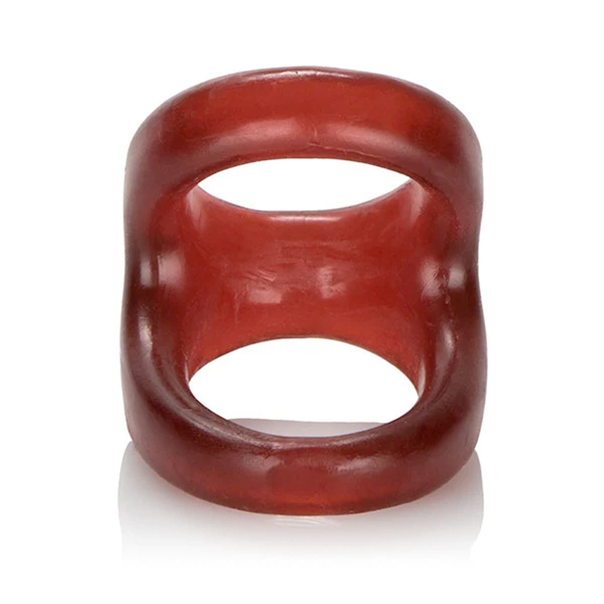 COLT Cock Rings COLT Snug Tugger Red - Stretchy Double Ring with Ball Support Couples
